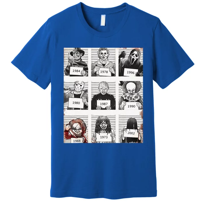 Halloween Creepy Legends Killer Mugshots Horror Fan Gifts Premium T-Shirt