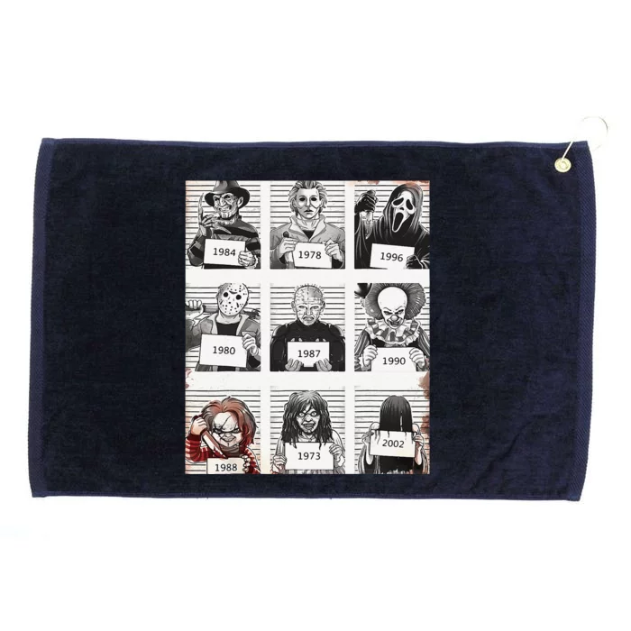 Halloween Creepy Legends Killer Mugshots Horror Fan Gifts Grommeted Golf Towel