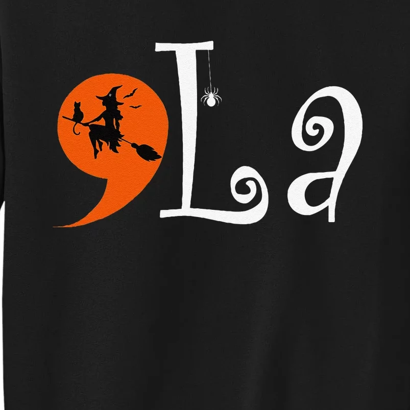 Halloween Comma + La Kamalaharris 2024 Presidential Tall Sweatshirt