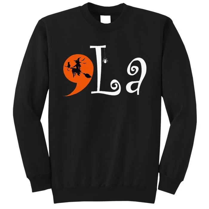 Halloween Comma + La Kamalaharris 2024 Presidential Tall Sweatshirt