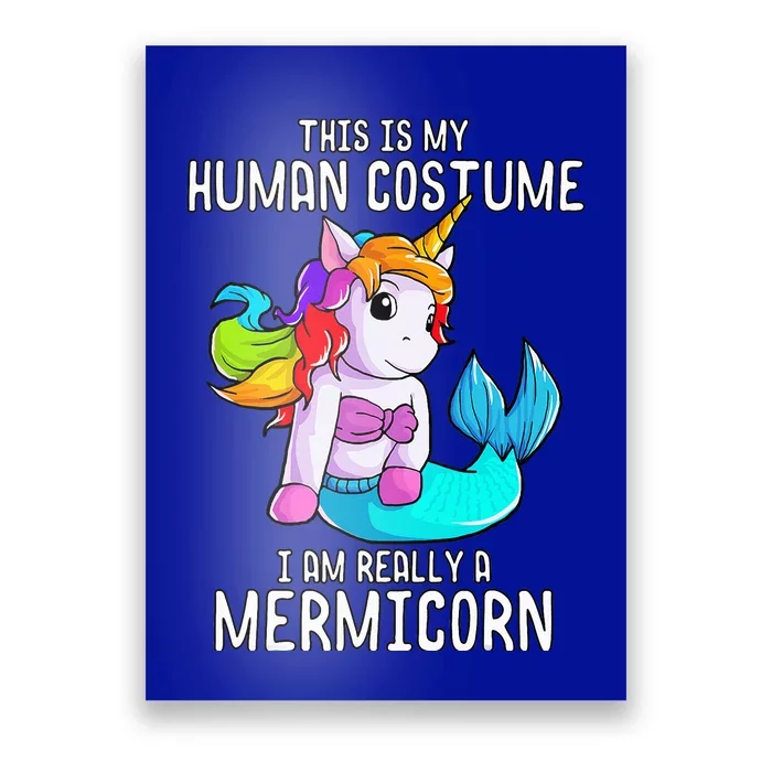 Halloween Costume Mermaid Unicorn Mermicorn Costume Poster