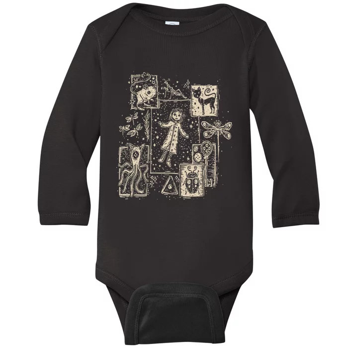 Horror Coraline Movie Baby Long Sleeve Bodysuit