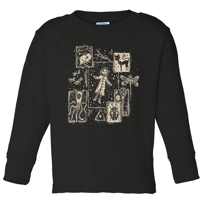 Horror Coraline Movie Toddler Long Sleeve Shirt