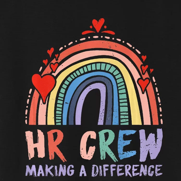 HR Crew Making A Difference HR Officer HR Consultant Women's Crop Top Tee