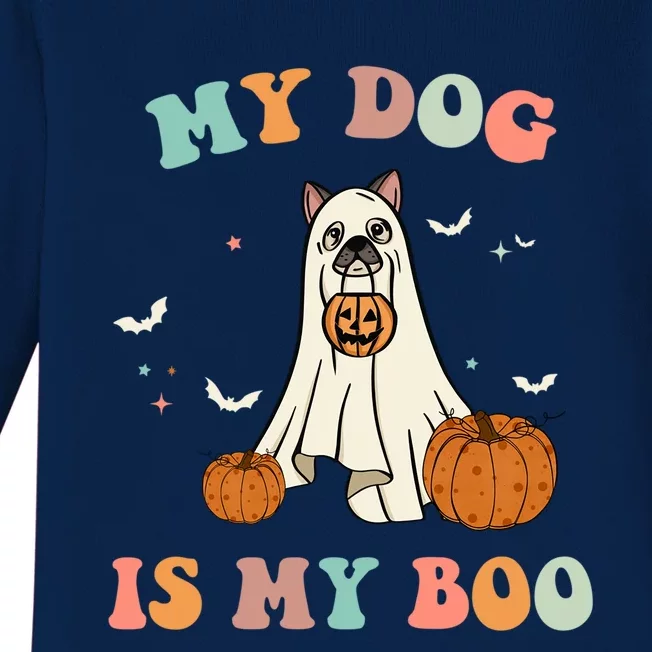 Halloween Charm: My Dog Is My Boo Gift Baby Long Sleeve Bodysuit