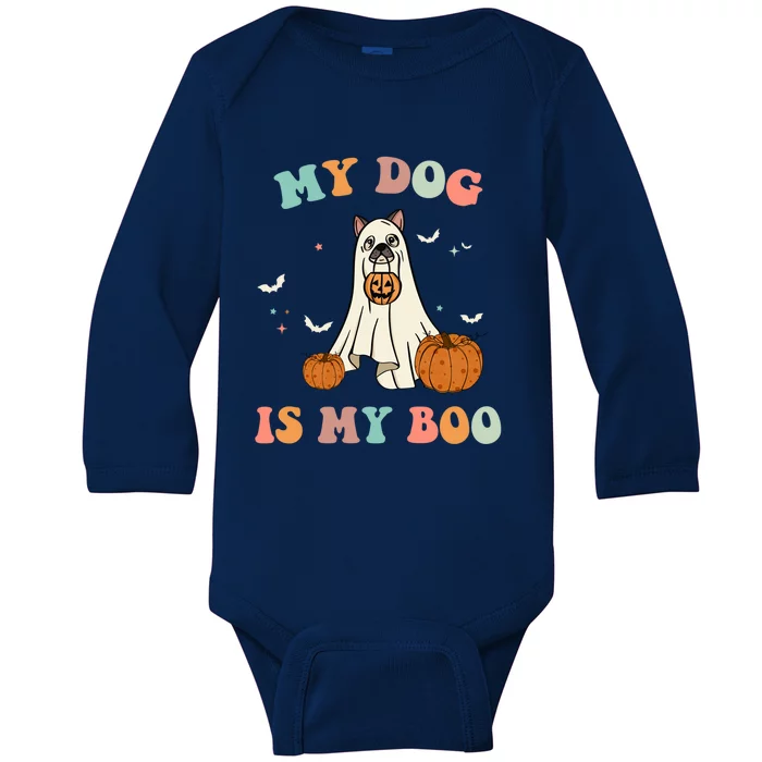 Halloween Charm: My Dog Is My Boo Gift Baby Long Sleeve Bodysuit