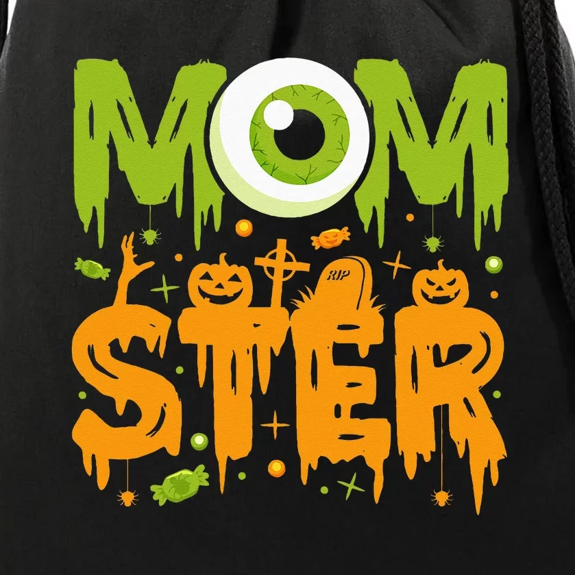 Halloween Costume Momster Spooky Halloween Drawstring Bag