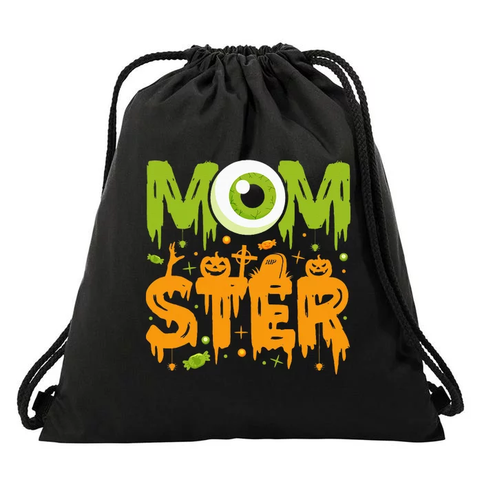 Halloween Costume Momster Spooky Halloween Drawstring Bag