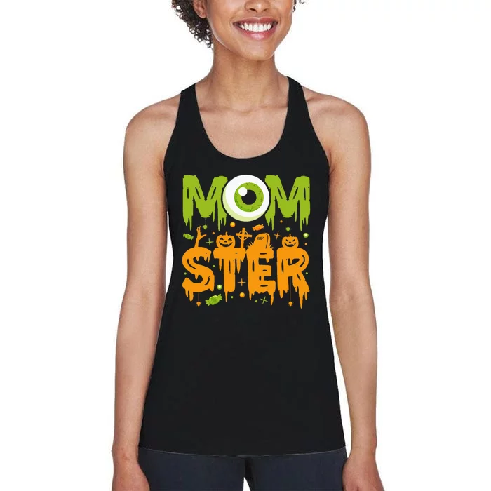 Halloween Costume Momster Spooky Halloween Women's Racerback Tank