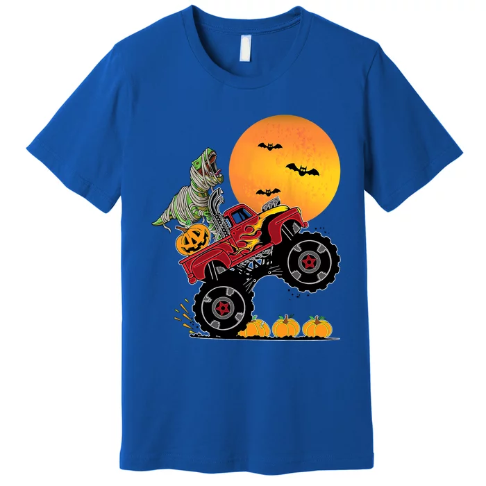 Halloween Costume Monster Truck Dinosaur T Rex Gift Premium T-Shirt