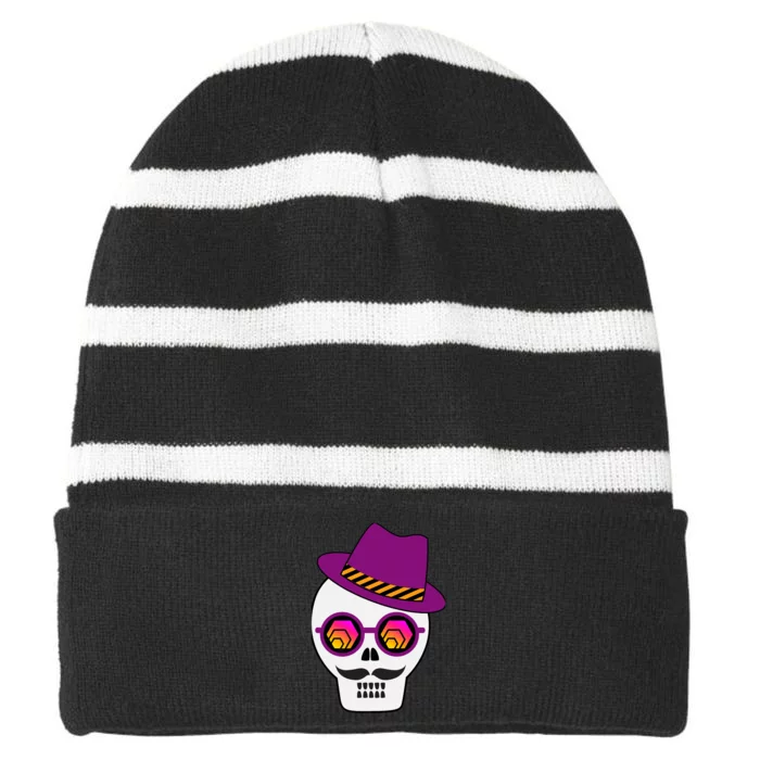 Hex Crypto Mr Hexican Premium Striped Beanie with Solid Band