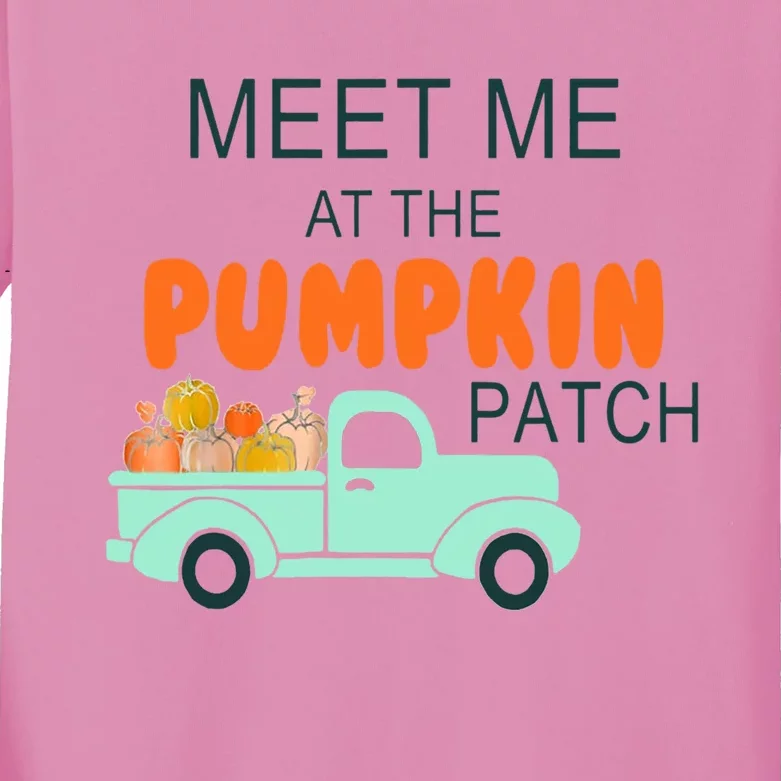 Halloween Costume Meet Me At The Pumpkin Patch Cool Gift Kids Long Sleeve Shirt