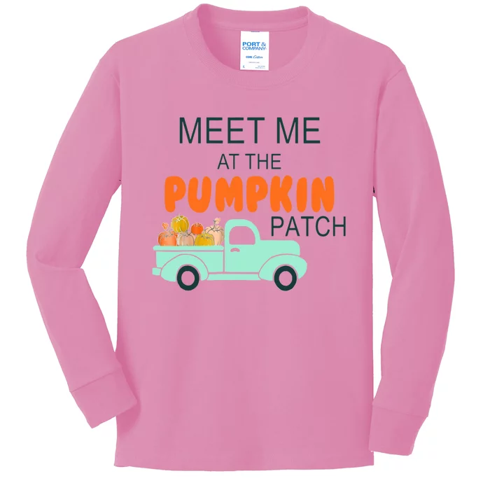 Halloween Costume Meet Me At The Pumpkin Patch Cool Gift Kids Long Sleeve Shirt