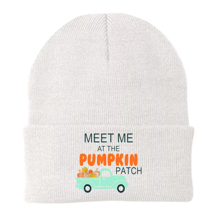 Halloween Costume Meet Me At The Pumpkin Patch Cool Gift Knit Cap Winter Beanie