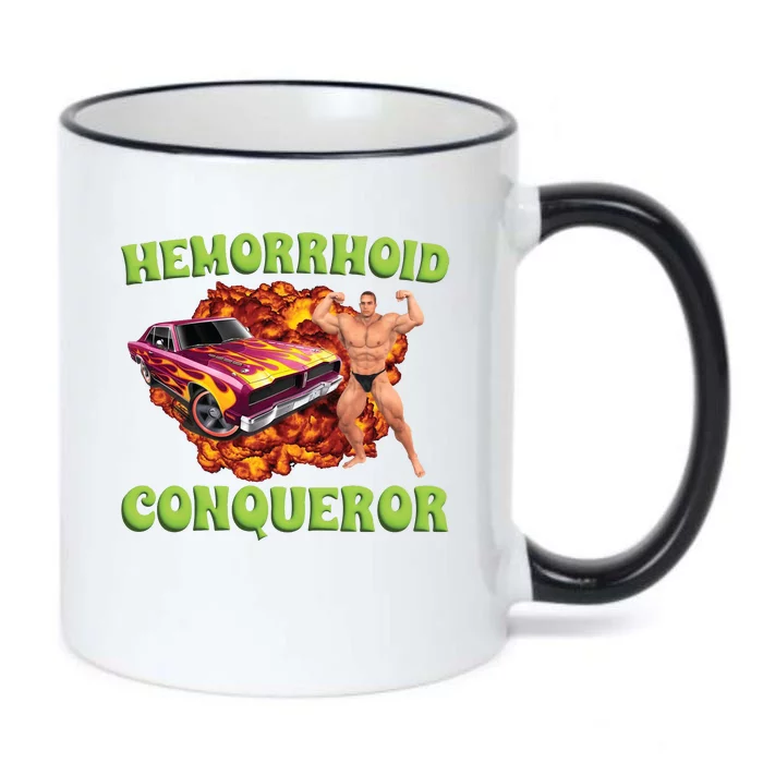 Hemorrhoid Conqueror Meme Black Color Changing Mug