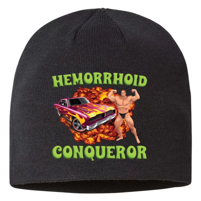 Hemorrhoid Conqueror Meme 8 1/2in Sustainable Knit Beanie