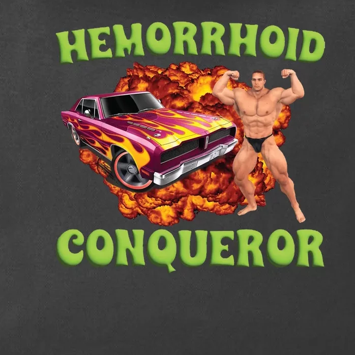 Hemorrhoid Conqueror Meme Zip Tote Bag