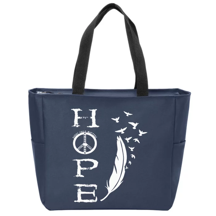 Hope Childs Matter Canada Residential Schools Orange Day Zip Tote Bag