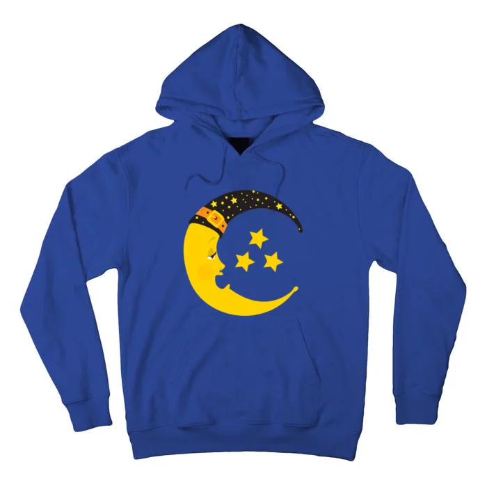 Halloween Crescent Moon Witch Hat Design Gift Tall Hoodie