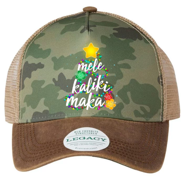 Hawaiian Christmas Mele Kaliki Maka Hibiscus Tree Legacy Tie Dye Trucker Hat