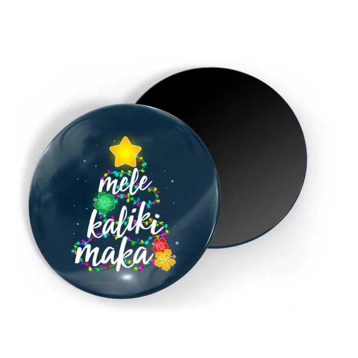 Hawaiian Christmas Mele Kaliki Maka Hibiscus Tree Magnet