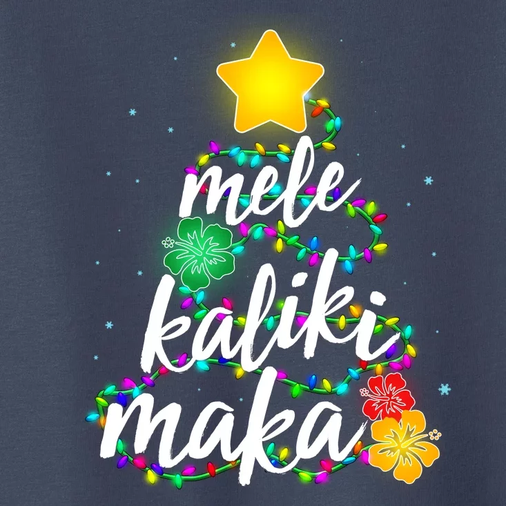 Hawaiian Christmas Mele Kaliki Maka Hibiscus Tree Toddler T-Shirt