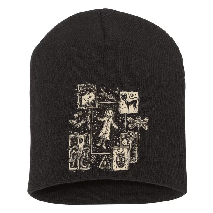 Horror Coraline Movie Short Acrylic Beanie