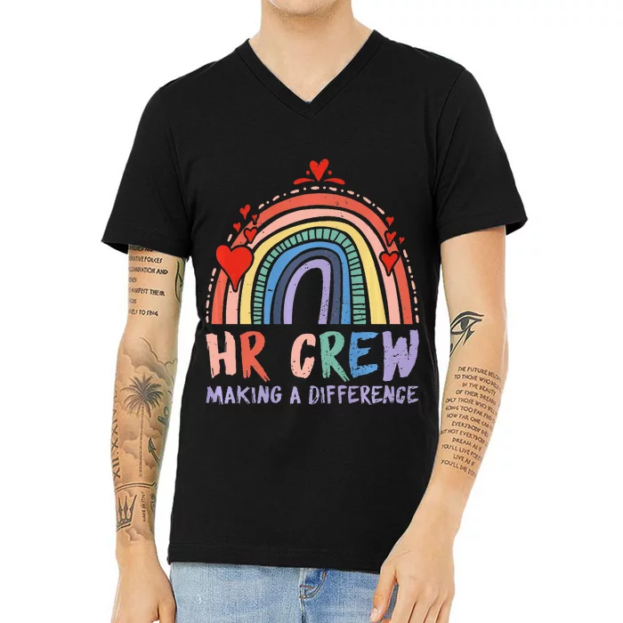 HR Crew Making A Difference HR Officer HR Consultant V-Neck T-Shirt