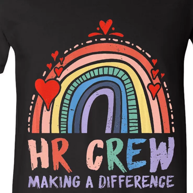 HR Crew Making A Difference HR Officer HR Consultant V-Neck T-Shirt