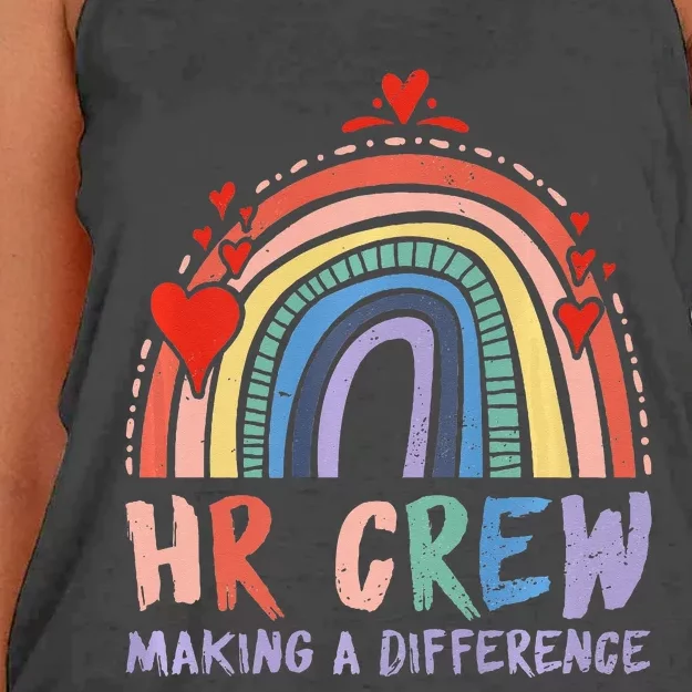 HR Crew Making A Difference HR Officer HR Consultant Women's Knotted Racerback Tank