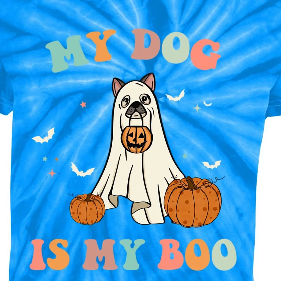 Halloween Charm: My Dog Is My Boo Gift Kids Tie-Dye T-Shirt