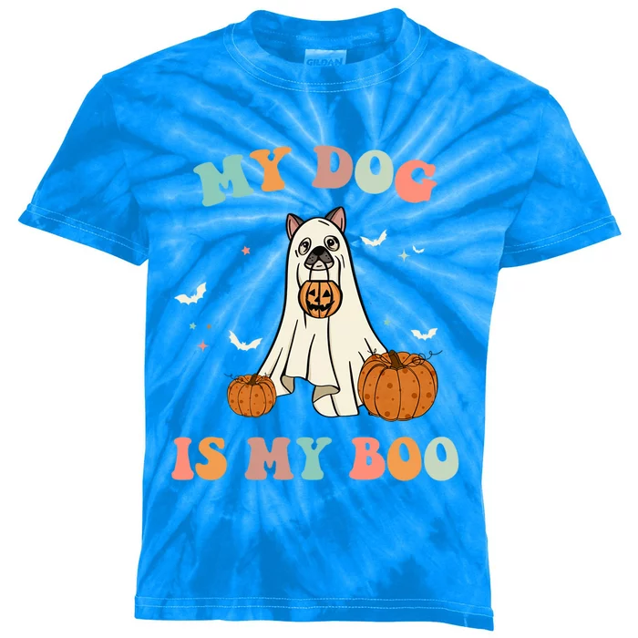 Halloween Charm: My Dog Is My Boo Gift Kids Tie-Dye T-Shirt