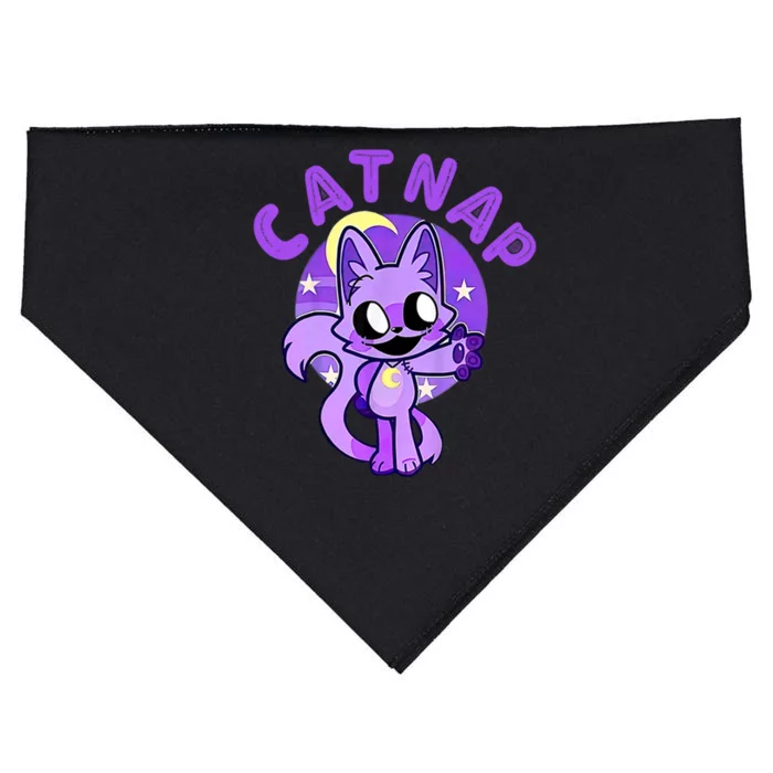 Hi Cats Nap Lover Funny Cat USA-Made Doggie Bandana