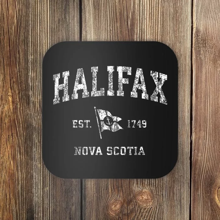 Halifax Canada Nautical Boat Anchor Flag Sports Coaster