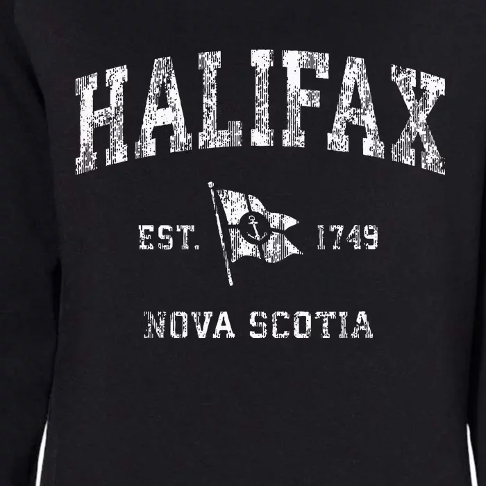 Halifax Canada Nautical Boat Anchor Flag Sports Womens California Wash Sweatshirt