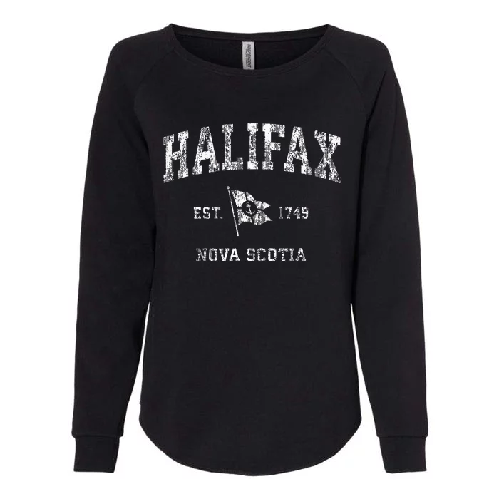 Halifax Canada Nautical Boat Anchor Flag Sports Womens California Wash Sweatshirt