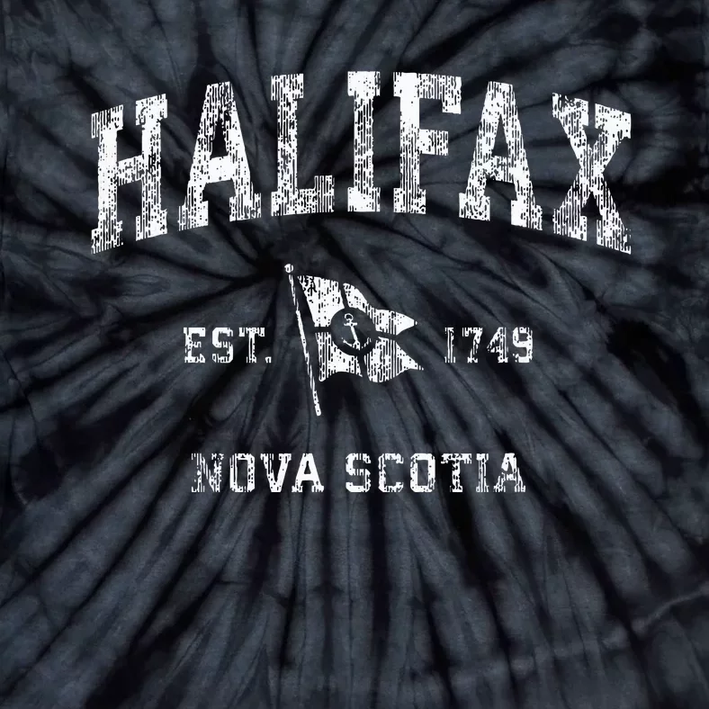 Halifax Canada Nautical Boat Anchor Flag Sports Tie-Dye T-Shirt