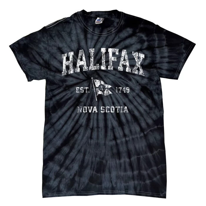 Halifax Canada Nautical Boat Anchor Flag Sports Tie-Dye T-Shirt