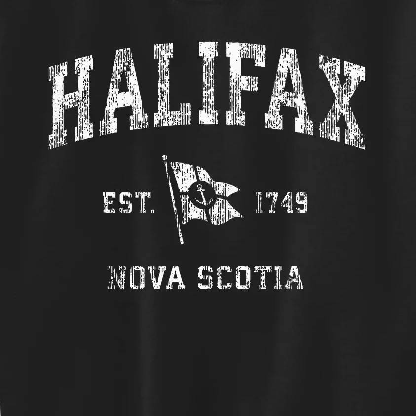 Halifax Canada Nautical Boat Anchor Flag Sports Kids Sweatshirt