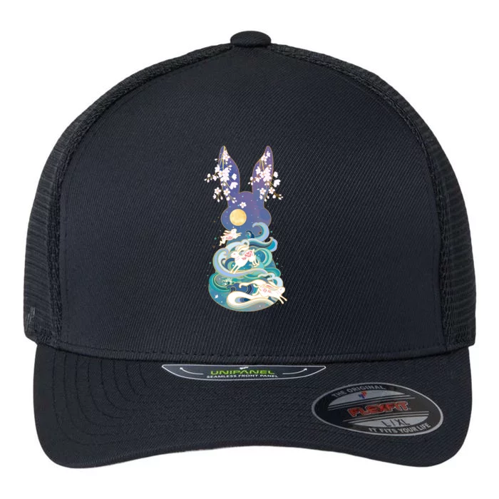 Happy Chinese New Year Year Of The Rabbit Flexfit Unipanel Trucker Cap