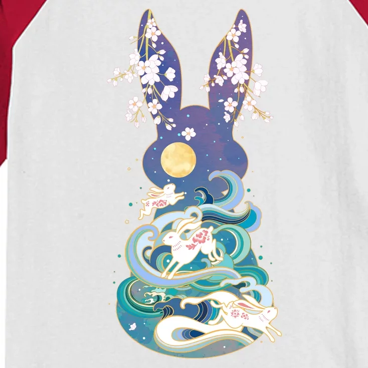 Happy Chinese New Year Year Of The Rabbit Kids Colorblock Raglan Jersey