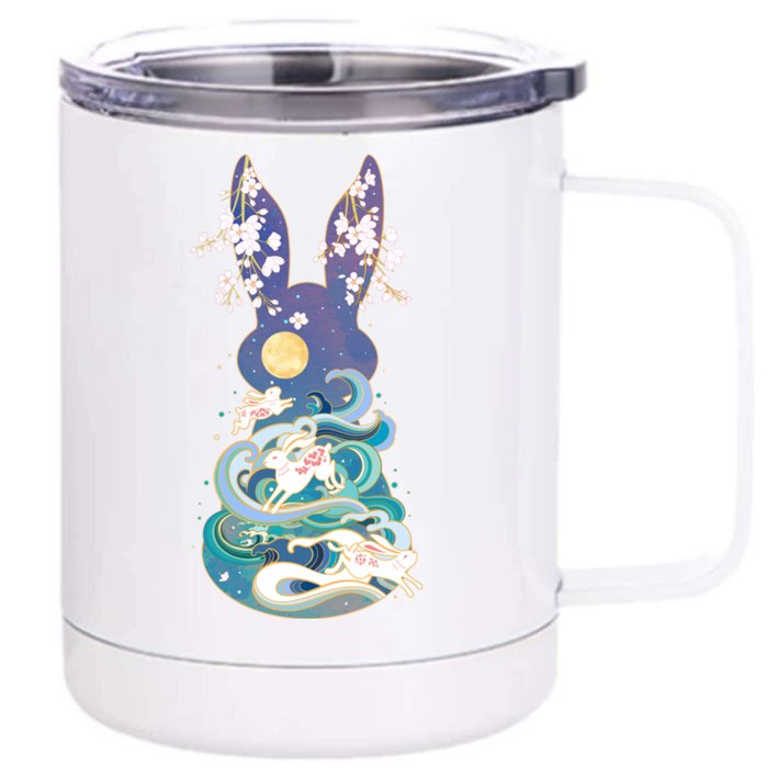 Happy Chinese New Year Year Of The Rabbit Front & Back 12oz Stainless Steel Tumbler Cup