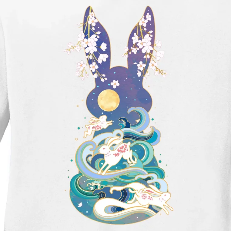 Happy Chinese New Year Year Of The Rabbit Ladies Long Sleeve Shirt