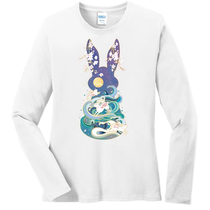 Happy Chinese New Year Year Of The Rabbit Ladies Long Sleeve Shirt