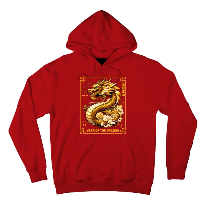 Happy Chinese New Year 2024 Lunar New Year Dragon Red Hoodie