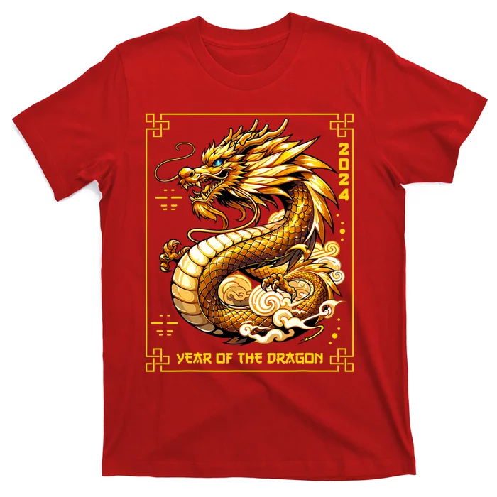 Happy Chinese New Year 2024 Lunar New Year Dragon Red T-Shirt