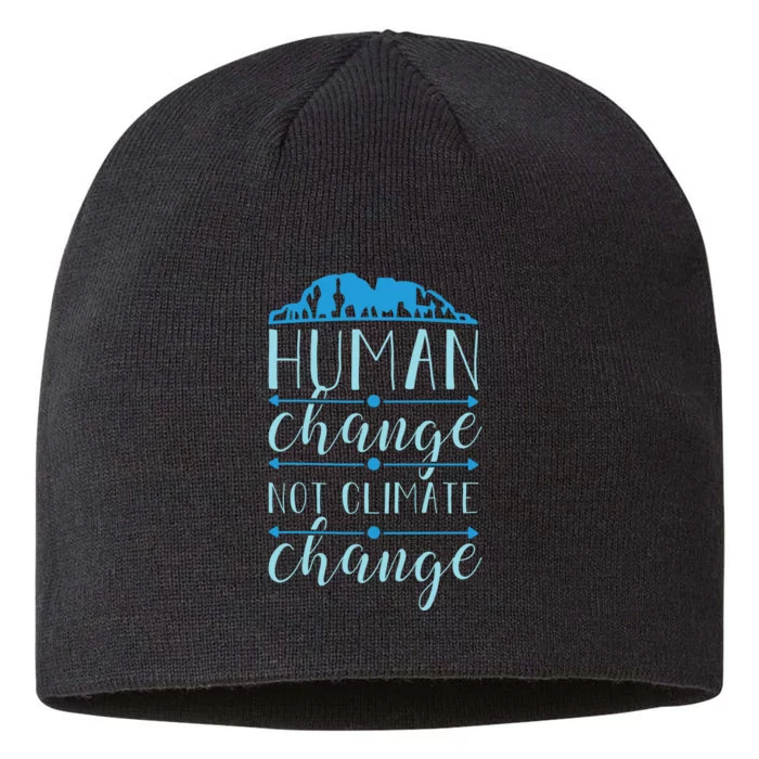 Human Change Not Climate Change 8 1/2in Sustainable Knit Beanie