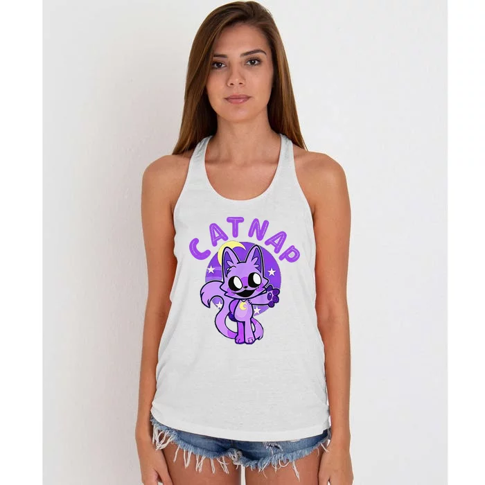 Hi Cats Nap Lover Funny Cat Gift Women's Knotted Racerback Tank