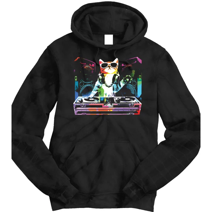 HOUSE CAT New DJ Cat Kitty Tie Dye Hoodie