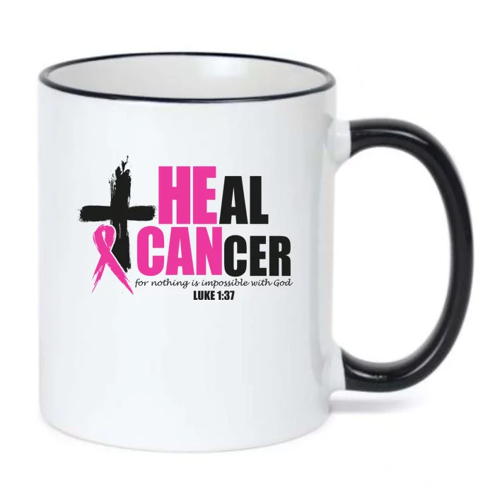 Heal Cancer Nothing Is Impossible With God Breast Black Color Changing Mug